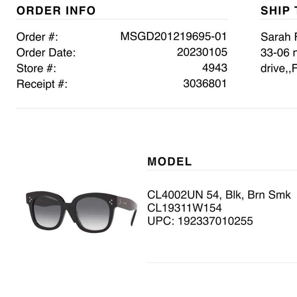 Celine Sunglasses - Picture 8 of 9